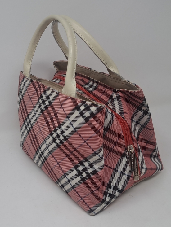 Burberry Handbags - Burberry Pink Nova Check Hand Bag Satchel Blue Label VIntage Y2K